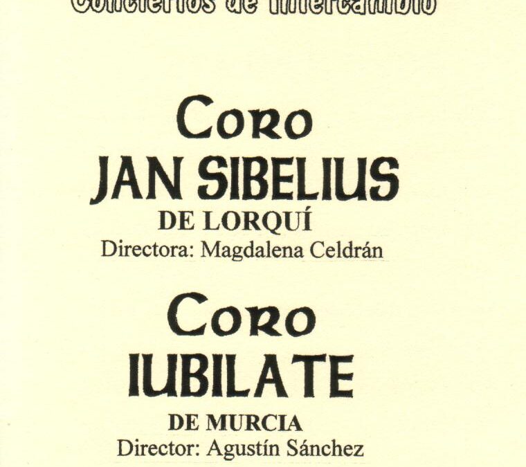 Intercambio con el Coro Jan Sibelius – 2000/2001